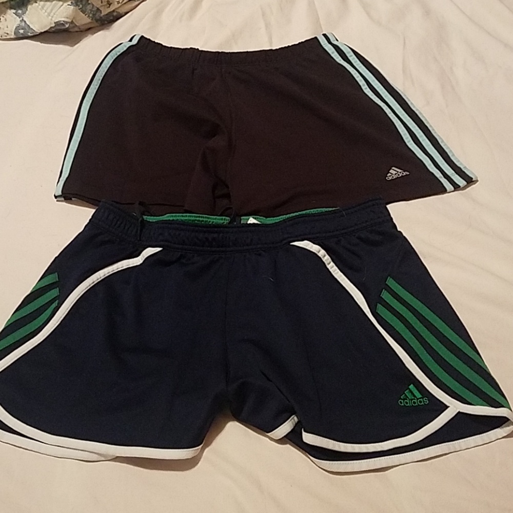 2 pairs Women's Adidas running shorts